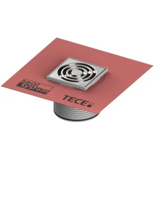 Tece drainpoint S Rostrahmen Kst,100x100, inkl. Rost, angebrachte Dichtmanschette, 3660020 3660020