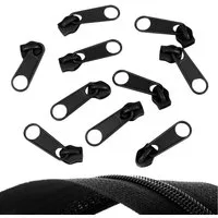 maDDma Reißverschluss 10 Reißverschluss Zipper für Endlosreißverschluss, 5mm, schwarz