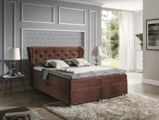 Boxspringbett Schlafzimmerbett ARIANNA 120x200cm Stoff Moca