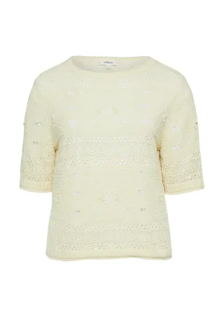 s.Oliver - Strickpullover beige - Gr. - 46