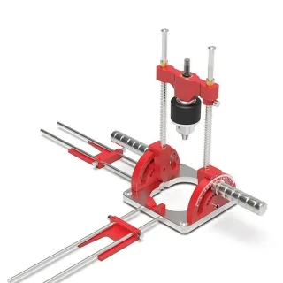 ENJOYWOOD Precision Woodworking Multi-Angle Drill Guide with Handles and Positioning Blocks Hole Punch Locator Adjustabl