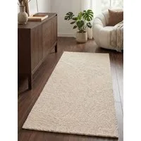 HANSE Home Wollteppich Calmio, auch als Läufer und in rund, rechteckig, Höhe: 18 mm, Handgetuftet, Wolle, Natur, Wohnzimmer, Schlafzimmer, Skandi, Hygge