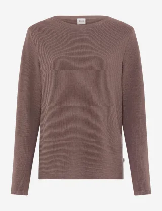 Brax Damen Strickpullover Style LESLEY warm greige, hellbraun, Gr. 34