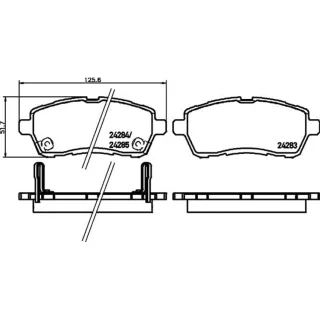 Hella Bremsbel?ge vorne Daihatsu Ford Mazda Subaru Suzuki