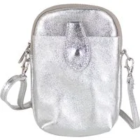 MIRROSI Handytasche Damen Kleine Umhängetasche aus Echtleder Made in Itlay (ca. 14x21x3cm), Mini Handytasche zum Umhängen, Handy Tasche