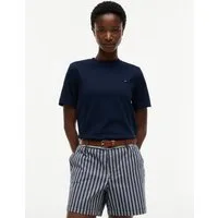 Tommy Hilfiger Kurzarmshirt INTERLOCK BOXY C-NK SS TEE Baumwolle