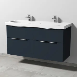 Sanipa 3way Waschtischunterbau zu Geberit iCon Light Waschtisch mit 4 Auszügen, Marine-Matt UP5761R