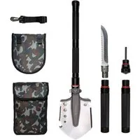 Dönges Spaten Multifunktionaler Klappspaten All-in-One, in Camouflage Tasche
