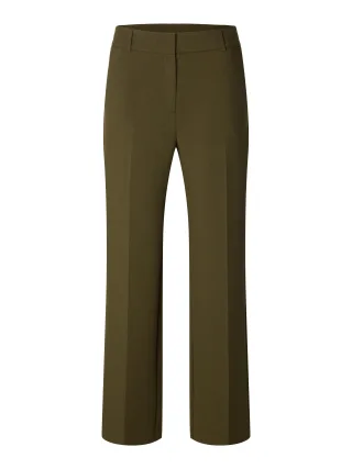 selected women - SLWRITA MW WIDE PANT MEL NOOS Fir Green - Gr. - 32