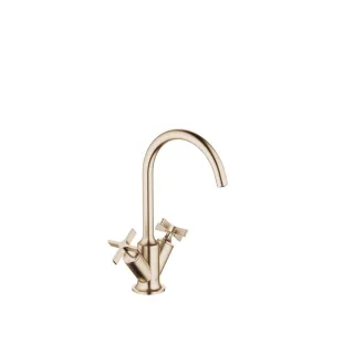 Dornbracht Waschtisch-Einlochbatterie mit Ablaufgarnitur VAIA 22513809 Champagne gebürstet (22kt Gol 22513809-46