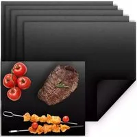 Ruhhy Backmatte Grillmatte Set 5 tlg Backmatte Silikon hitzebeständig wiederverwend, Silikon (Mehrteiliges Grillmatten Set 5 tlg für Grill und Backofen, 5-tlg., 5 Grillmatten Set Backmatten für Grill und Ofen wiederverwendbar), Grillmatten Set 5 tlg 