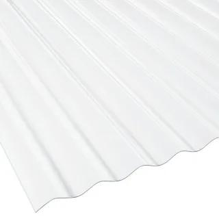 Lichtplatte Polycarbonat | 2nd LIFE LINE | Wellplatte | 76/18 | 0,9 mm | Breite 1045 mm | glasklar