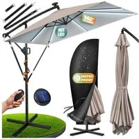 KESSER Ampelschirm, Ø350cm Sonnenschirm inkl. Abdeckung & Wind- & wetterfest