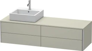 Duravit XSquare Konsolenwaschtischunterbau wandhängend Taupe Seidenmatt 1600x548x400 mm - XS4914L606 XS4914L6060