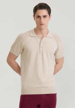 Polo Shirt Kurzarm Strick-Polo Shirt Kurzarm