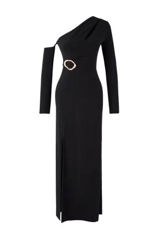 Langes, gerades Maxikleid für Damen, ideal für Abschlussfeiern, Ball und Abiball.