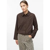 s.Oliver Langarmbluse Bluse Verkürzte Bluse mit O-Shape
