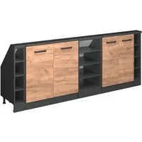 Vicco Kommode Rion, Goldkraft Eiche/Anthrazit/Anthrazit, 5er Set (5 St)
