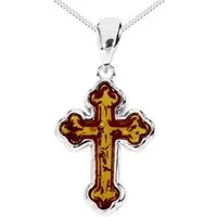 OSTSEE-SCHMUCK Kette mit Anhänger Ostsee-Schmuck Kette mit Anhänger Kreuz 20x15 mm (2-tlg)