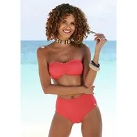 LASCANA Highwaist-Bikini-Hose Scallop mit gelaserter Wellenkante