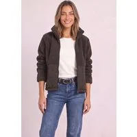 STREET ONE Fellimitatjacke mit Tunnelzugsaum
