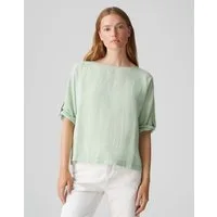 OPUS 3/4-Arm-Shirt Shirt SUMANA Batwing Fit aus leichtem Material Mix