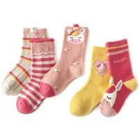 axy Socken axy Kinder Socken 5 Paar Multipack Mädchen Strümpfe (Set, 5er-Pack, 5 Paar) Geschenke Bunte Weich Neuheit Kindersocken