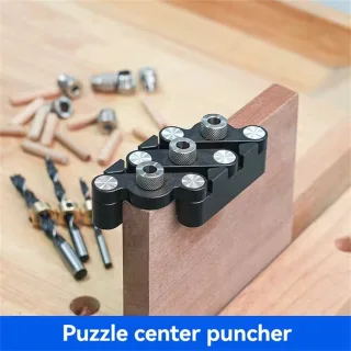 GANWEI Woodworking Self Centering Dowelling Jig 6/8/10mm Wood Tenon Drilling Locator Wooden Panel Splicing Dowel Hole Pu