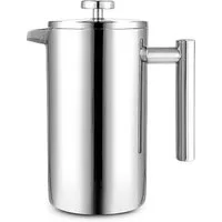 Youyijia Kaffeekanne French Press Edelstahl Kaffeebereiter 1 Liter, 1 l
