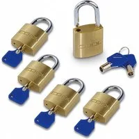 Sintron Vorhängeschloss 5er Set Bügelschlösser mit Einzelschließung 30mm, Einzelschließung