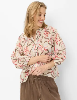 Brax Damen Bluse Style VALESCA dark ecru, hellbeige, Gr. 44