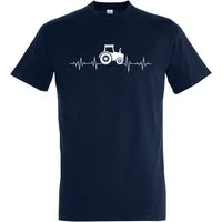Youth Designz T-Shirt Heartbeat Traktor Herren Print Shirt Statement Geschenk für Männer mit trendigem Frontprint