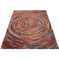 OCI DIE TEPPICHMARKE Hochflor-Teppich Sixteen Round, rechteckig, Höhe: 25 mm, Langflor, Shaggy, modernes Design, Wohnzimmer, Kinderzimmer