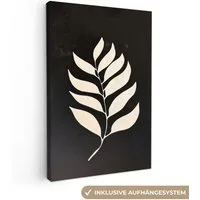OneMillionCanvasses® Leinwandbild Klinge - Weiß - Minimalistisch, Fotodruck (1 St), Leinwand Canvas Wandbild, Wanddekoration 20x30 cm