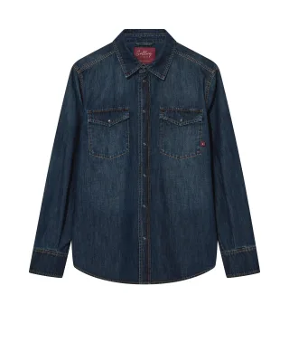 mos mosh gallery - MMGDavid Snap Denim Shirt dark blue denim - Gr. - L