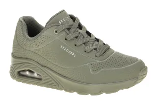 Skechers 177861 OLV UNO - SHINY SCALE Damenschuhe Sneaker Gr?n Olive