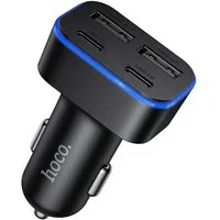 hoco. Z63 KFZ Ladegerät 4 Port USB A USB C Auto Smartphone-Ladegerät (3000 mA, Handy KFZ Ladegerät 4 Port USB A USB C Auto Schnell Ladeadapter)
