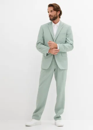 bonprix Anzug in Regular Fit (2-tlg. Set), grün, Gr.52, Klassischer Anzug mit praktischen Taschen und stillvoller Bequembundhose
