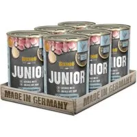 Belcando Junior Geflügel mit Ei - hochwertiges Nassfutter aus der Dose 6x400g, Nassfutter für: Hunde