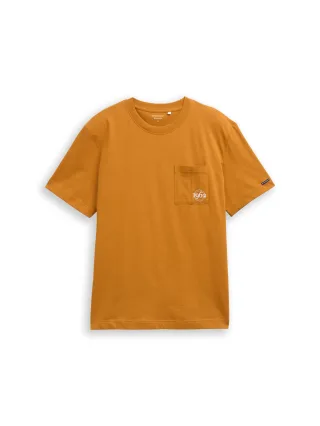 Tom Tailor - T-Shirt mit Brusttasche peanut butter brown - Gr. - XXL