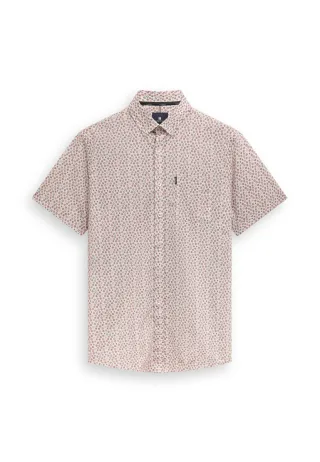 State of Art - Popeline-Hemd mit feinem Allover-Print pink - Gr. - XXL