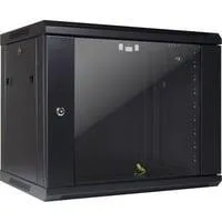 Wandgehäuse SMA-6409, IT-Schrank schwarz, 9HE