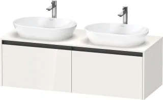 Duravit Ketho.2 Konsolenwaschtischunterbau wandhängend Weiß Hochglanz 1400x550x459 mm - K24888B22220 K24888B22220000