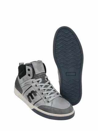 Mey & Edlich Herren Tragwerk-Sneaker Grau 100 % Rindleder
