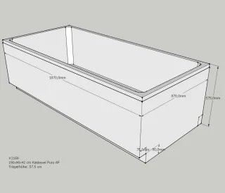 Neuesbad Wannenträger für Kaldewei PURO 190x90 (Abl. FE) SW11224