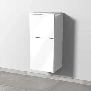 Sanipa 3way Mittelschrank mit 1 Tür und 1 Auszug, Weiß-Glanz, SF12878 SF12878
