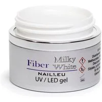 Nail1.eu UV-Gel 1-Phasen-Gel Fiber MilkyWhite 30ml Aufbaugel Fiberglasgel weiß-milchig