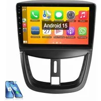 ESSGOO Für Peugeot 207 2006-2015 Android 15.0 Autoradio Navigationsgerät (Apple Carplay Android Auto GPS Navi WIFI BT SWC)