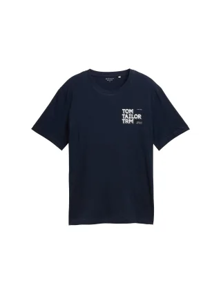 Tom Tailor - T-Shirt mit Print sky captain blue - Gr. - M
