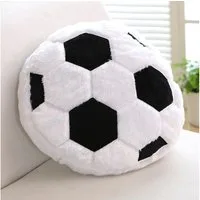 FOUORTUNATE-BEE Dekokissen Plüsch weiche Flauschige Fußball Rückenkissen Sitzkissen, Fußball kreative Zimmer Dekorationen Geschenk für Fußballliebhaber